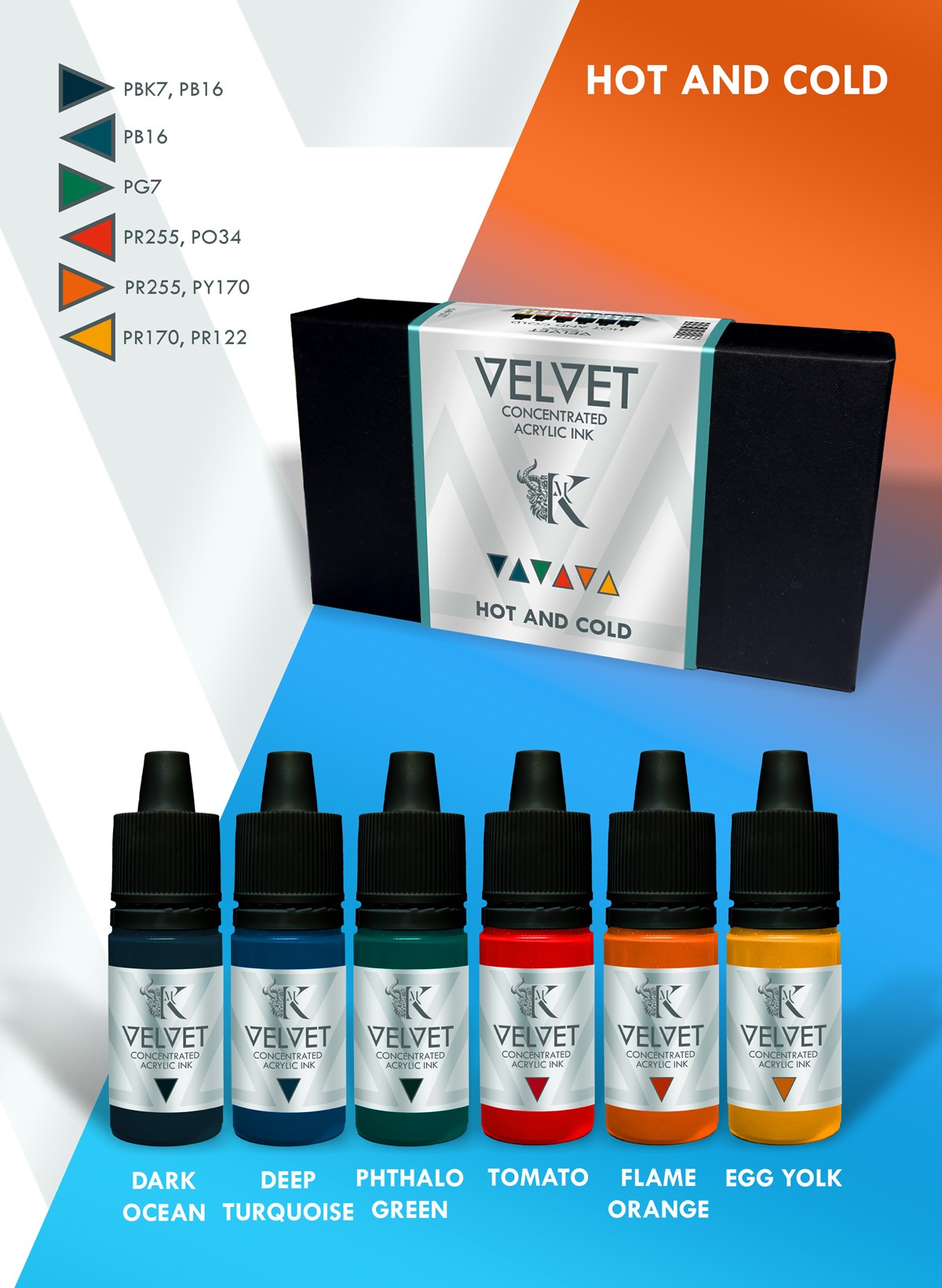 Kimera Kolors: Velvet Inks - Hot and Cold (KMV-S03)