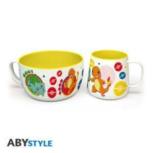 Pokemon: Breakfast Set Mug + Bowl – Pikachu & Kanto Starters