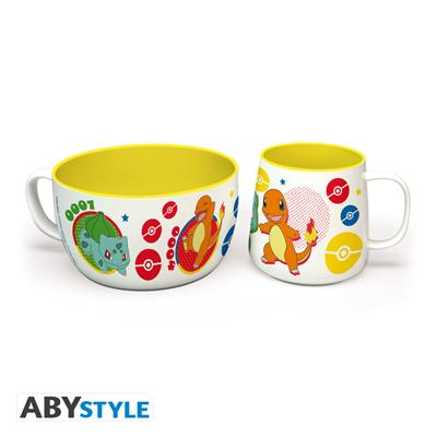 Pokemon: Breakfast Set Mug + Bowl - Pikachu & Kanto Starters