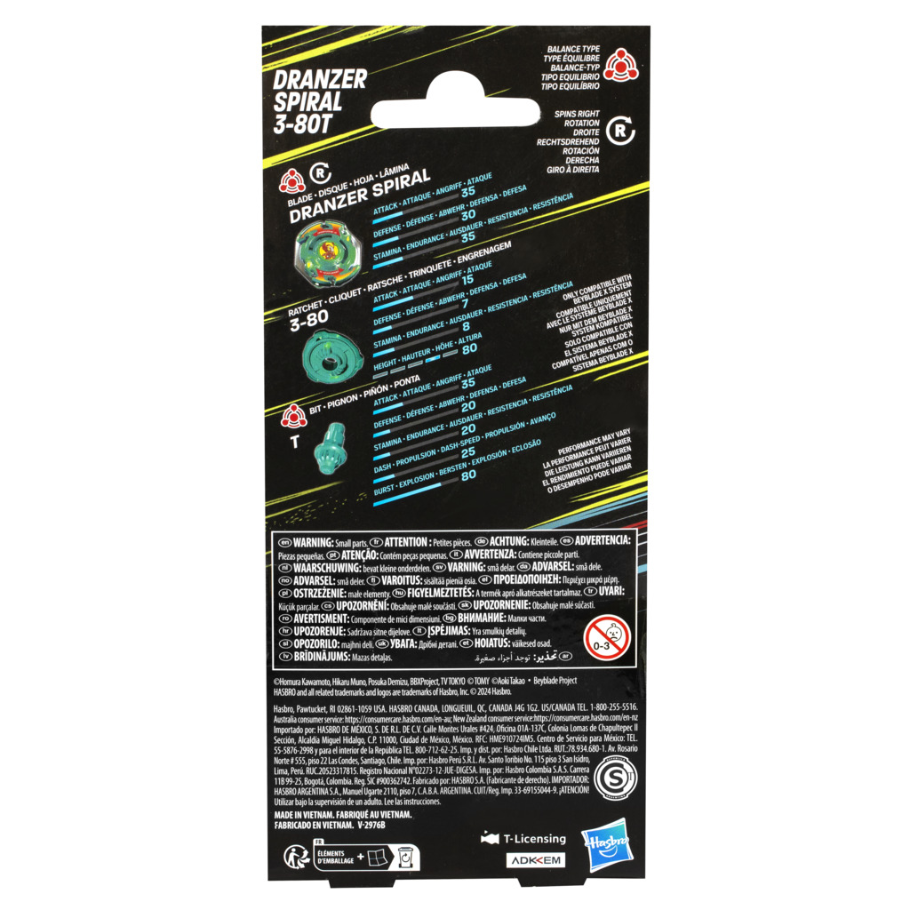Beyblade: X Dranzer Spiral 3-80T Anniversary X-Over (Booster Pack) - Imagen 2
