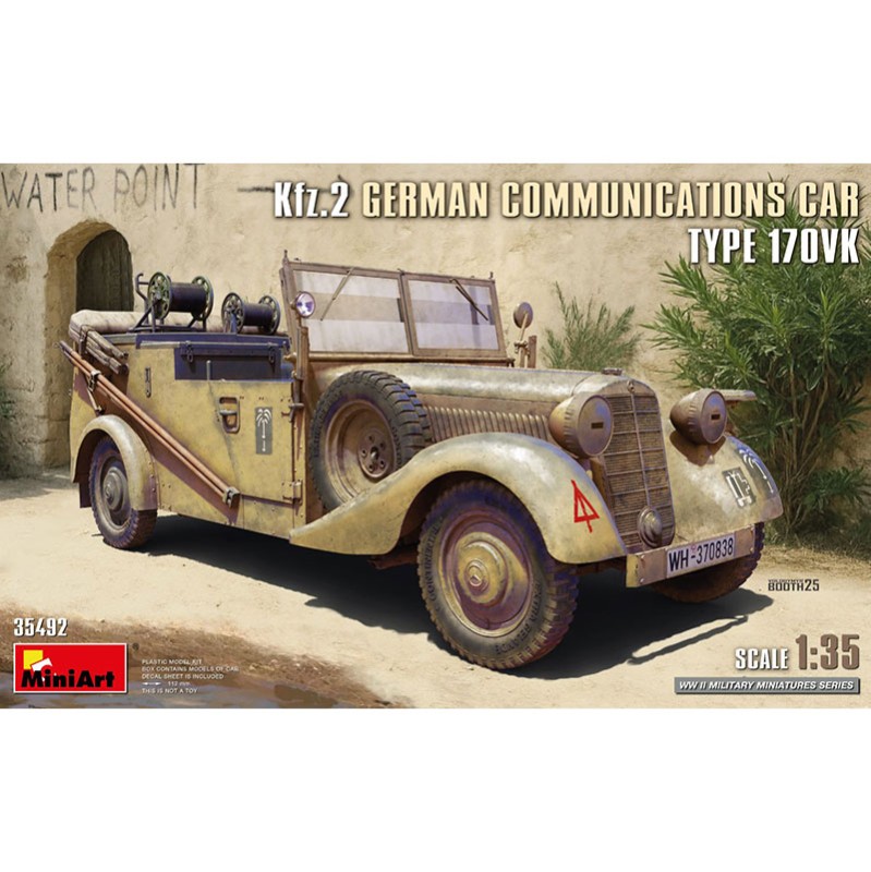 MiniArt: Coche Kfz.2 German Communications Car Type 170VK. Escala 1/35