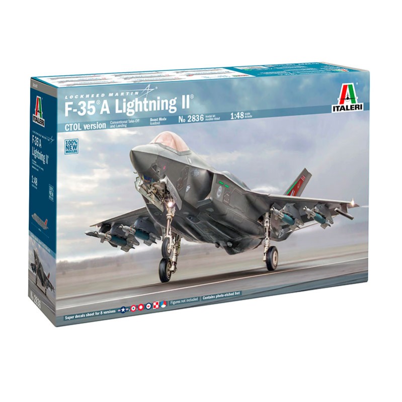 1:48 Italeri: Avión F-35A Lightning II Beast Mode (2836)