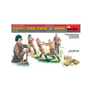 MiniArt: Figuras de la tripulación del tanque soviético trabajando, escala 1/35