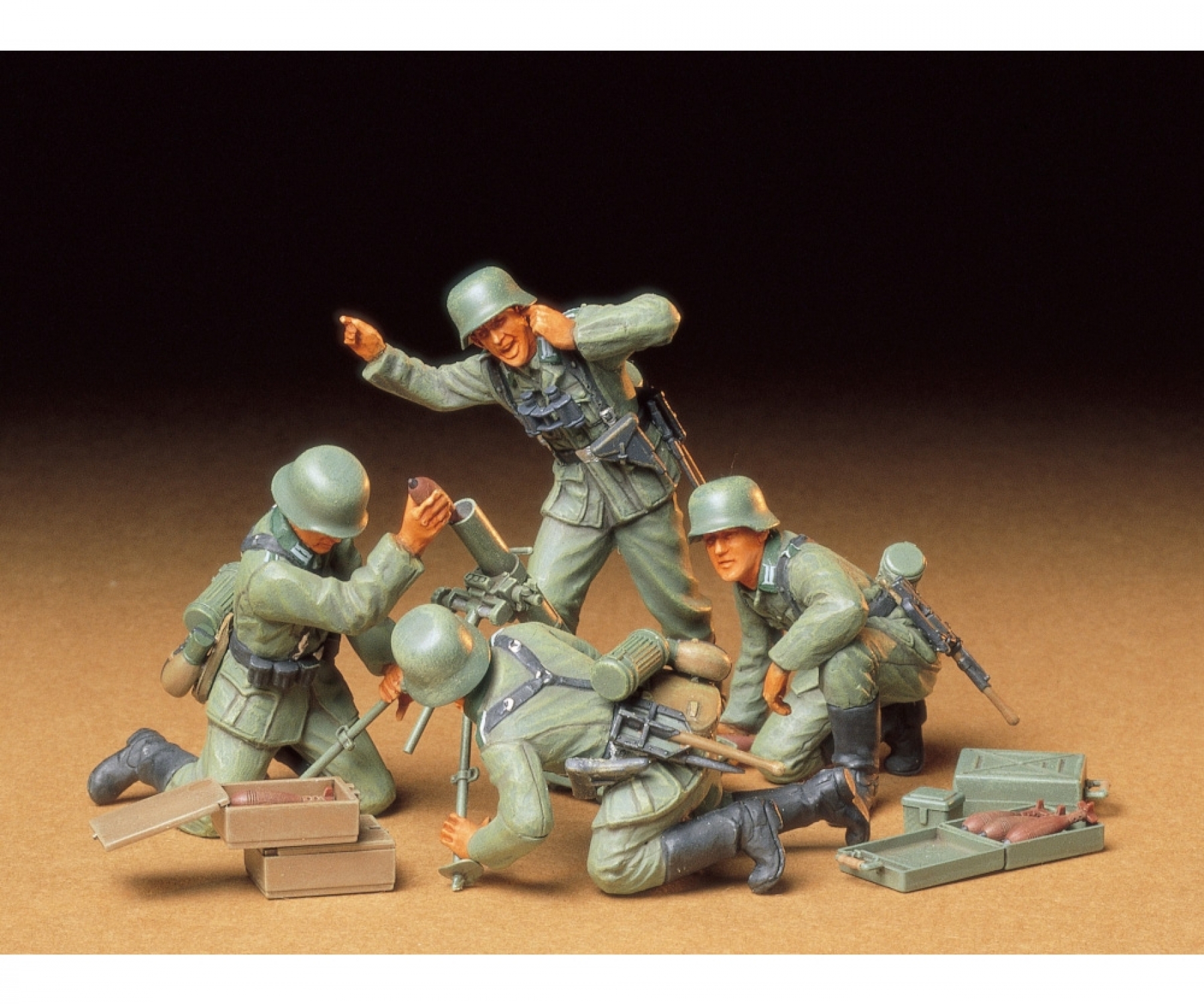 Tamiya: 1:35 - Fig. Set Ger.Mortar-Troop (4) (300035193)