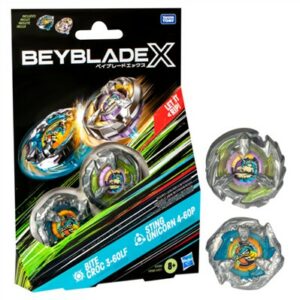 Beyblade: Bite Croc 3-60LF + Sting Unicorn 4-60P (Dual Booster Pack)