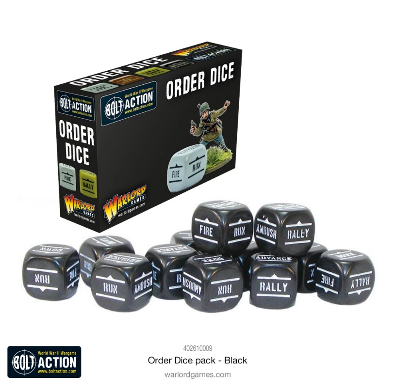 Bolt Action: Orders Dice Pack - Black (402616009)