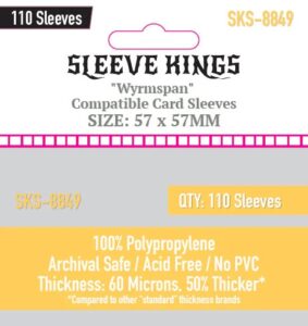 Sleeve Kings: Wyrmspan Compatible Card Game Sleeves 57×57 (110) (8849)