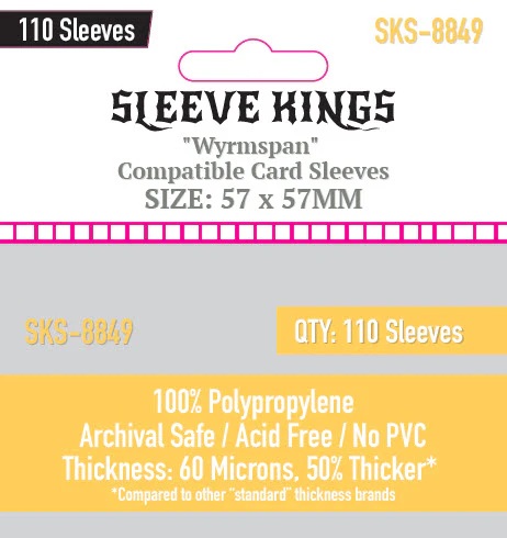 Sleeve Kings: Wyrmspan Compatible Card Game Sleeves 57x57 (110) (8849)