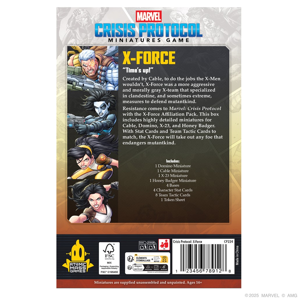 Marvel Crisis Protocol: X-Force Affiliation Pack - Imagen 2