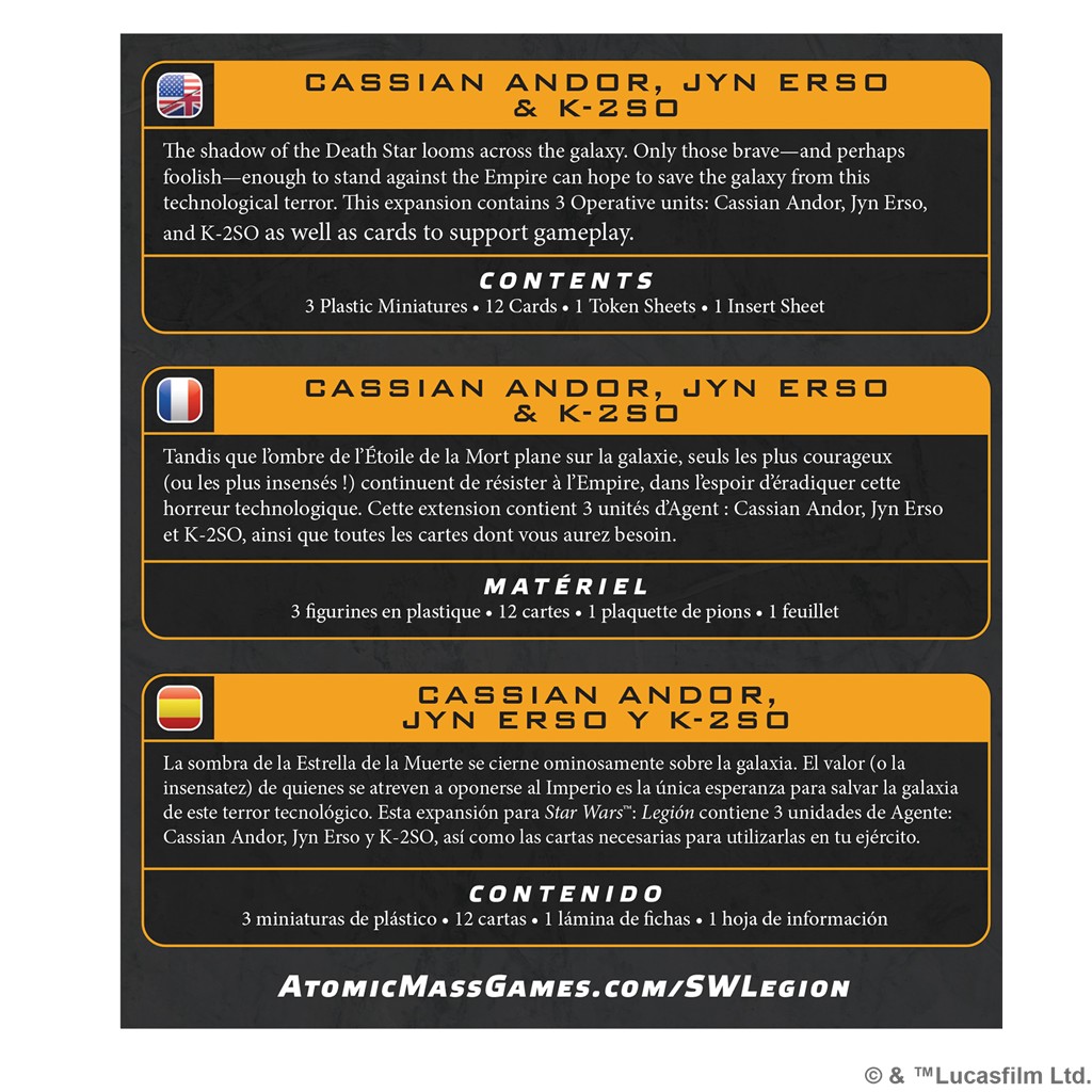 Star Wars Legión: Cassian Andor, Jyn Erso & K-2SO - Imagen 3