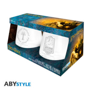 Lords Of The Ring: 2 Glass Set Prancing Pony & Gondor tree