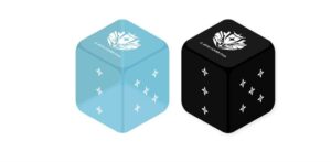 Bushiroad: Hololive – Official Card Dice – Light Blue & Black (2-piece set)
