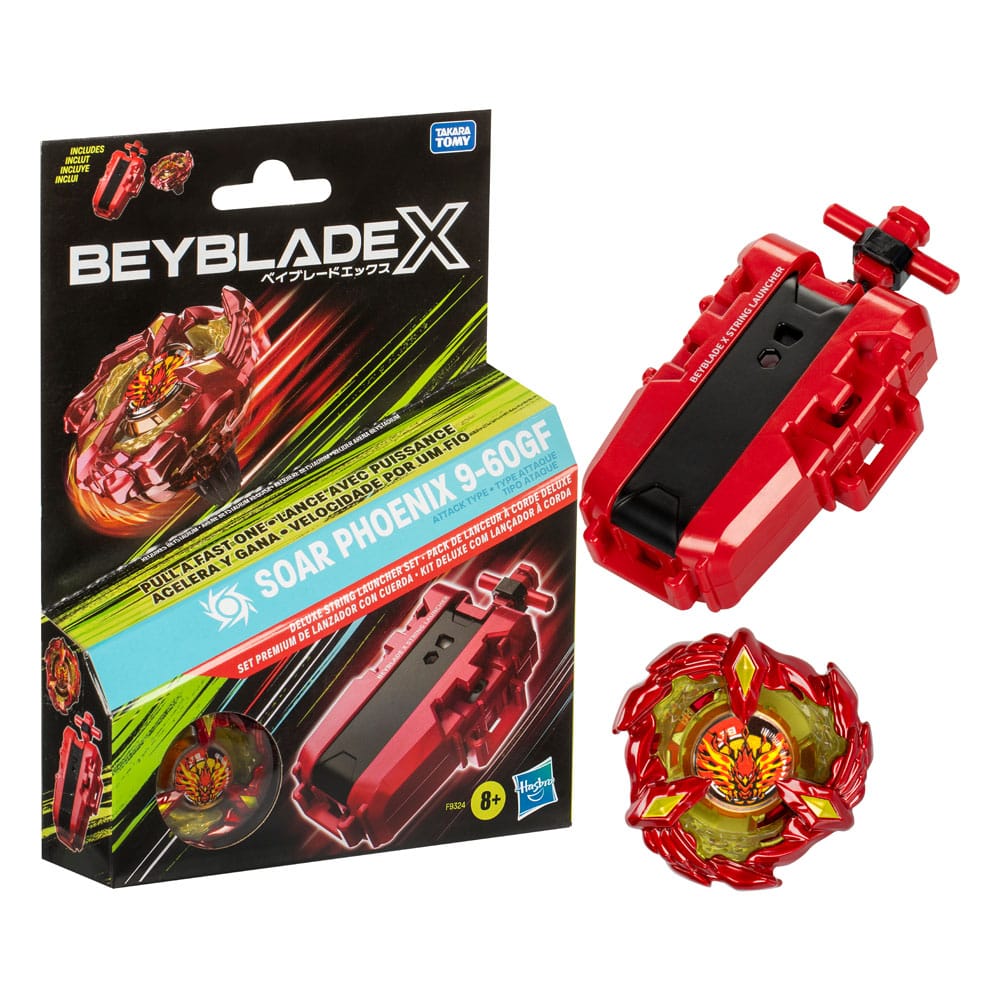 Beyblade: Set premium de lanzador con cuerda y top Soar Phoenix