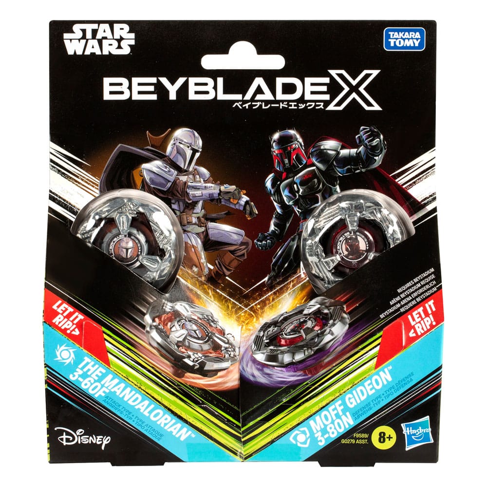 Beyblade X: Star Wars, The Mandalorian 3-60F vs. Moff Gideon 3-80N