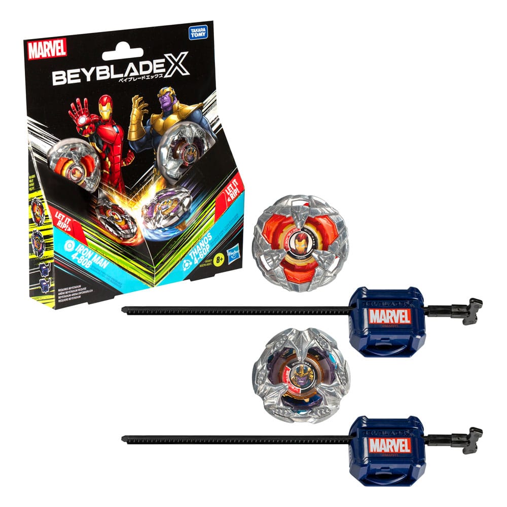Beyblade: Marvel, Set Iron Man 4-80B vs. Thanos 4-60P