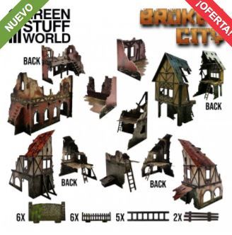 Green Stuff World: Ciudad en Ruinas - Set de Escenografia - Imagen 3