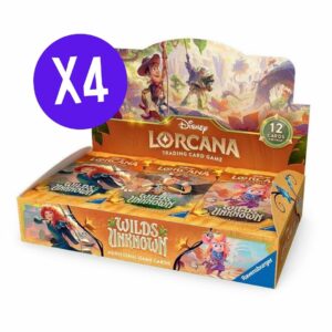 Pre Venta 08/05/2026. Disney Lorcana TCG: Wilds Unknown – Booster Box CASE (4 Boxes) (Inglés)