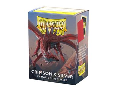 Dragon Shield: Standard Dual Matte - Crimson & Silver (100u)