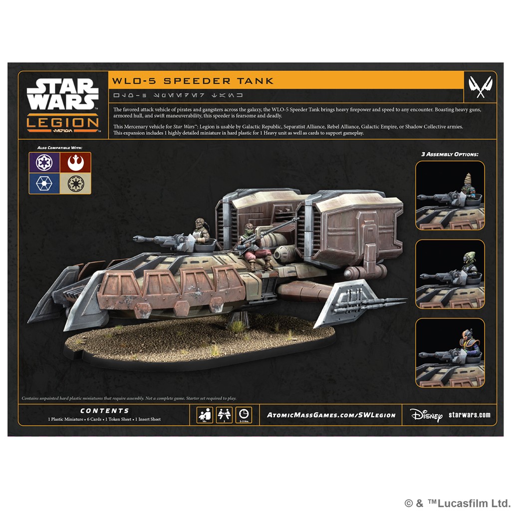 Star Wars Legión: WL0-5 Speeder Tank - Imagen 3