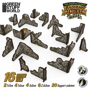 Green Stuff World: Muros de mazmorra en ruinas prepintados