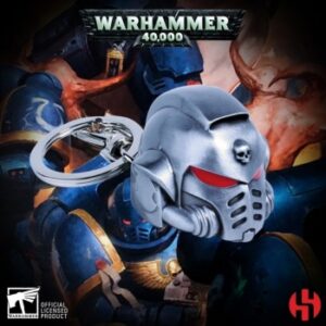 Warhammer 40K: Llavero Primaris Space Marine Metal Helmet