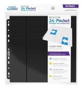 Ultimate Guard: 24-Pocket QuadRow Pages Side-Loading (10) – Black