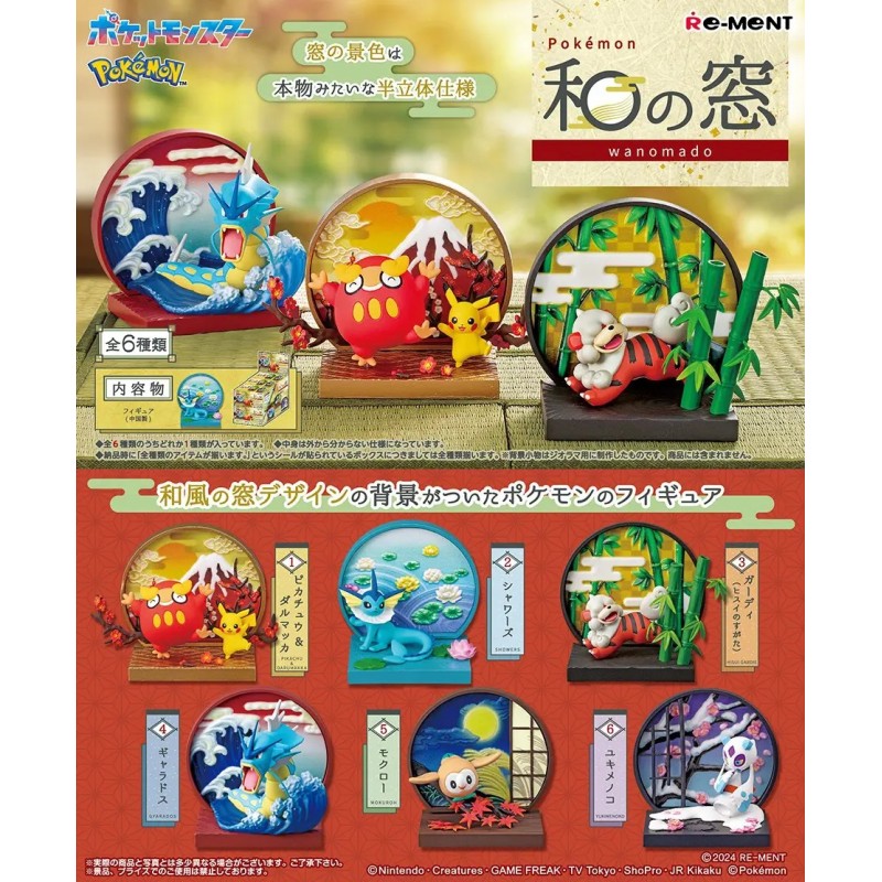 Re-Ment: Pokémon Japanese Window (1x Unidad al azar)