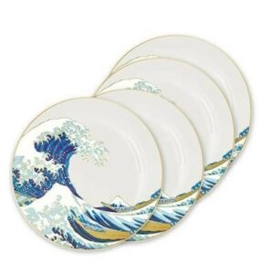 Set of 4 Plates The Great Wave of Kanagawa