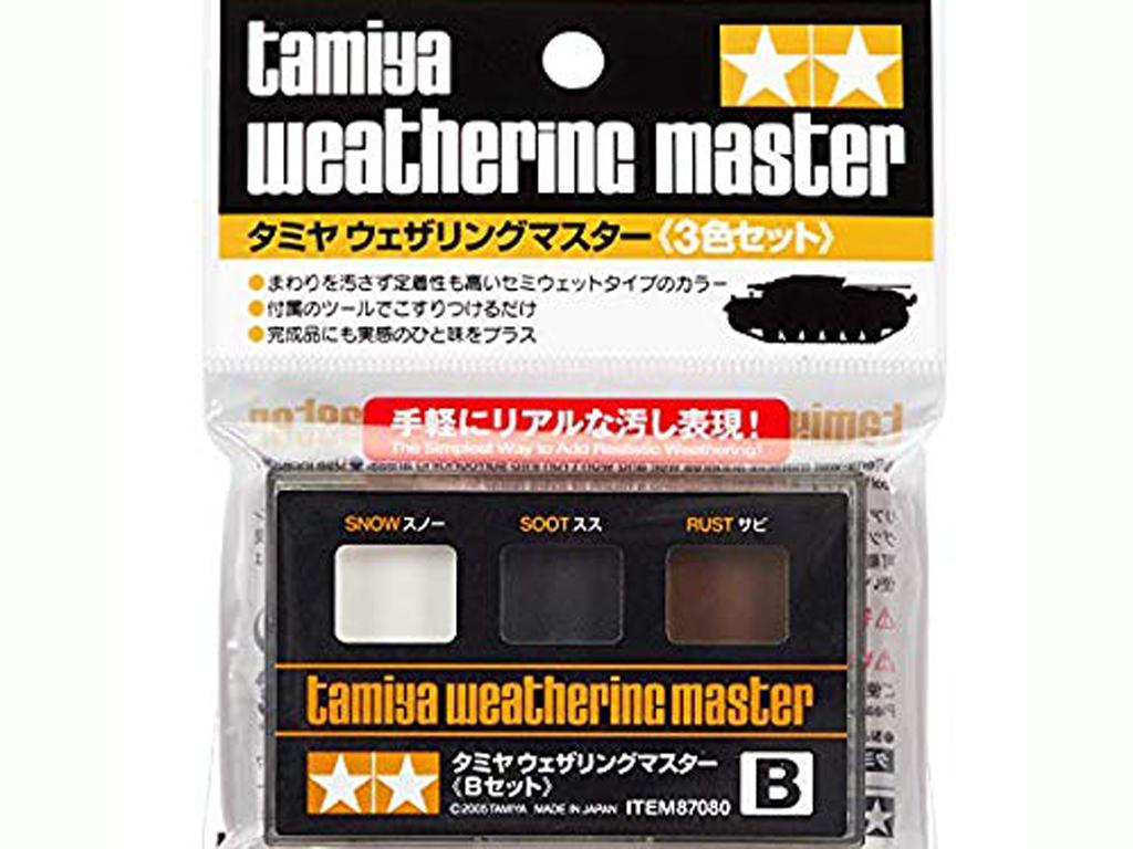 Tamiya Weathering Set B - Snow/Smut/Rust (87080)