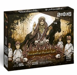 Vallejo: Set de Game Color. 12 colores + figura. Essential Paint Set by Squidmar Miniatures. (72201)