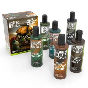 Green Stuff World: Set de Patinas Hidrosolubles / Water Soluble Patina set (Pack x6)
