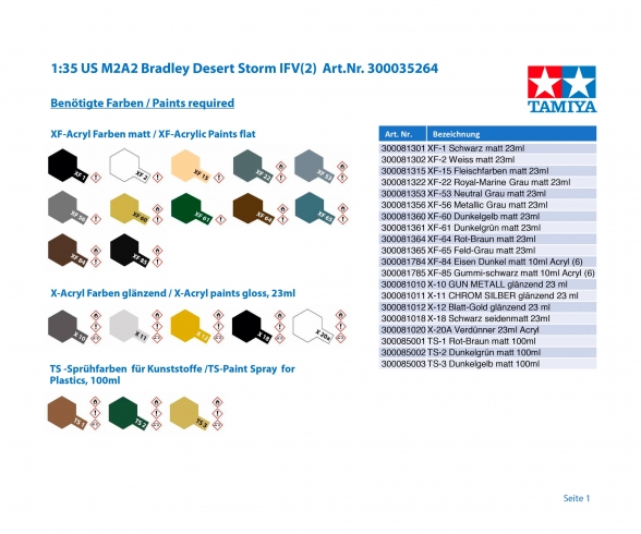 Tamiya: 1:35 US M2A2 Bradley Desert Storm IFV (300035264) - Imagen 2