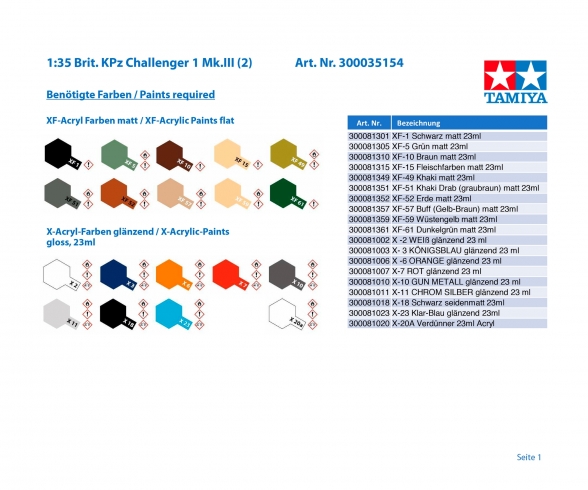 Tamiya: 1:35 British MBT Challenger 1 Mk.III (300035154) - Imagen 2