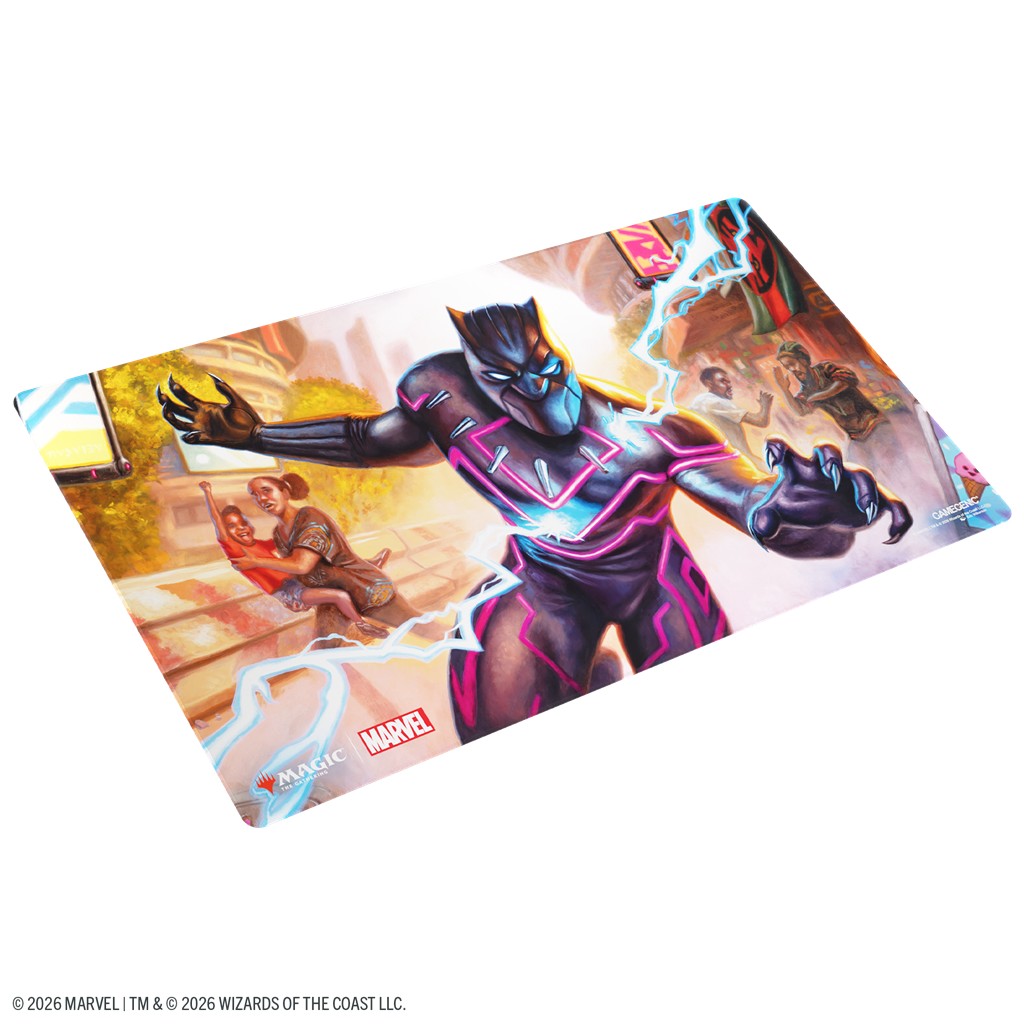 Gamegenic: MTG Marvel SH - Playmat Striking Black Panther - Imagen 2