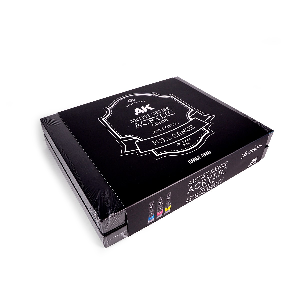 AK: 2 Cajas Edicion De Lujo (AKAD100 + AKAD110) Caja de 36 Color Acrilico Denso Artistico (RANGE AKAD)