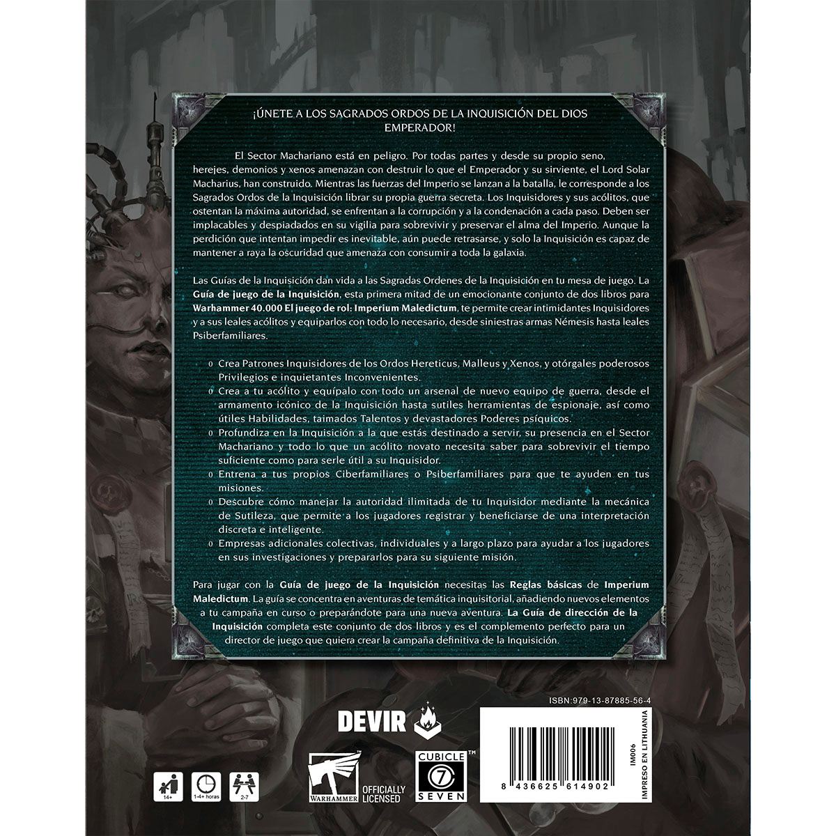 Warhammer 40.000 Rol: Imperium Maledictum - Guia de Juego de la Inquisición - Imagen 2