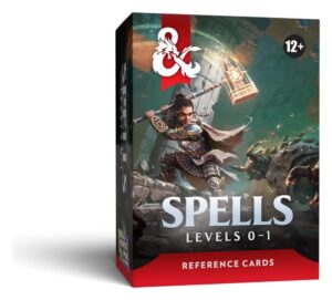 Dungeons & Dragons RPG: Tarjetas de Referencia – Hechizos (Niveles 0-1) *Edición Inglés*