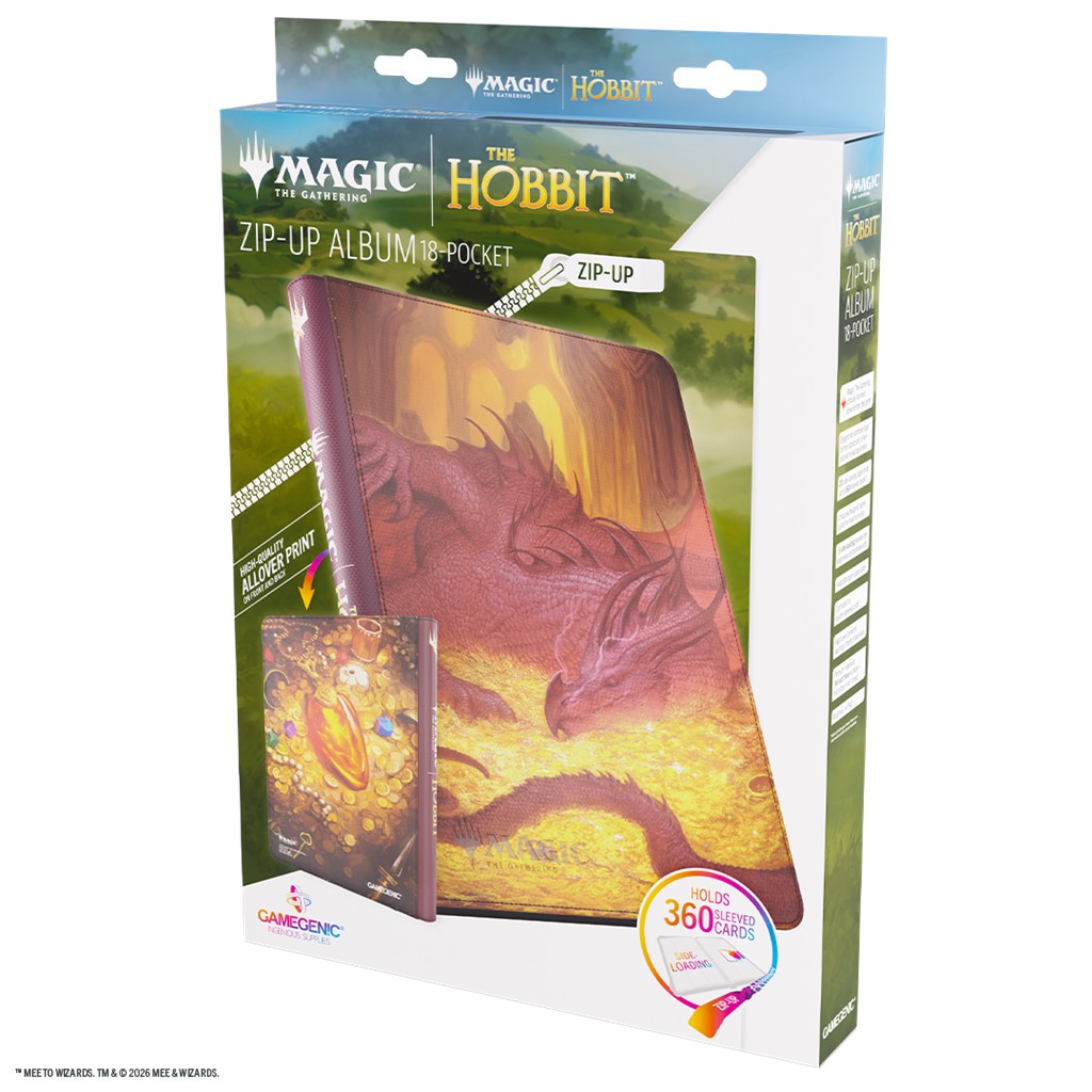 Gamegenic: MTG The Hobbit - Zip-Up Album 18-Pocket - Smaug's / Mox Amber