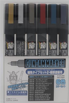 Mr Hobby: Gundam Marker - Fine Edge Set 2