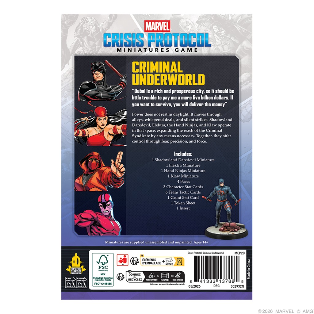 Pre Venta 09/10/2026. Marvel Crisis Protocol: Criminal Underworld Character Pack - Imagen 2