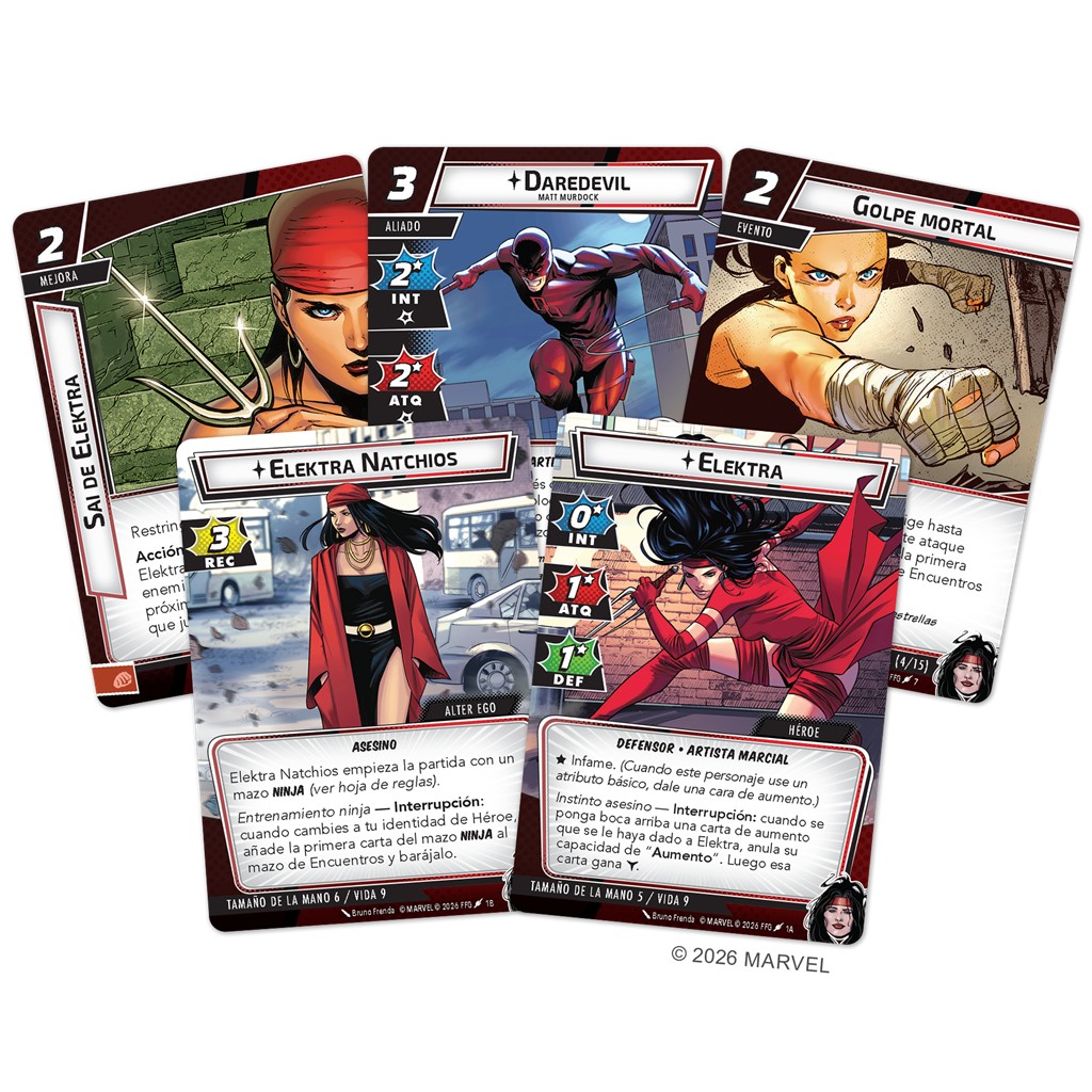 Pre Venta 20/11/2026. Marvel Champions LCG: Elektra Hero Pack (Español) - Imagen 2