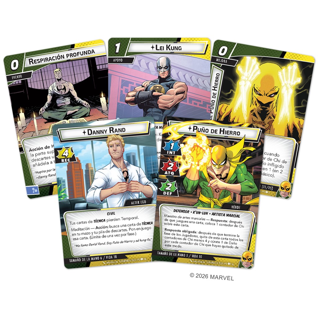 Pre Venta 20/11/2026. Marvel Champions LCG: Iron Fist Hero Pack (Español) - Imagen 2