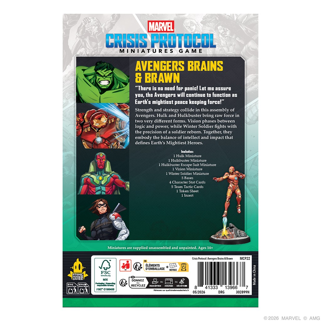 Pre Venta 09/10/2026. Marvel Crisis Protocol: Avengers Brains & Brawn - Imagen 2