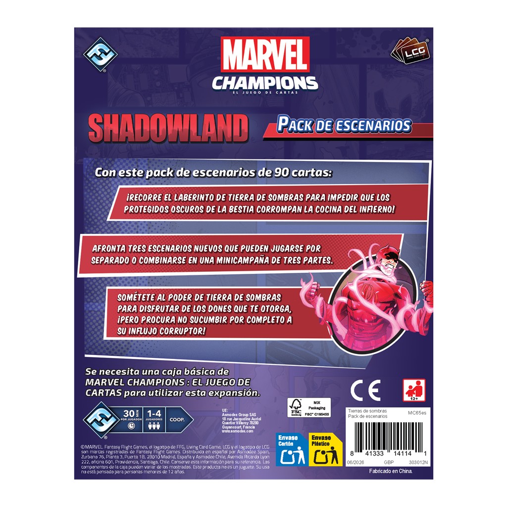 Pre Venta 06/10/2026. Marvel Champions LCG: Shadowlands Scenario Pack (Español) - Imagen 4