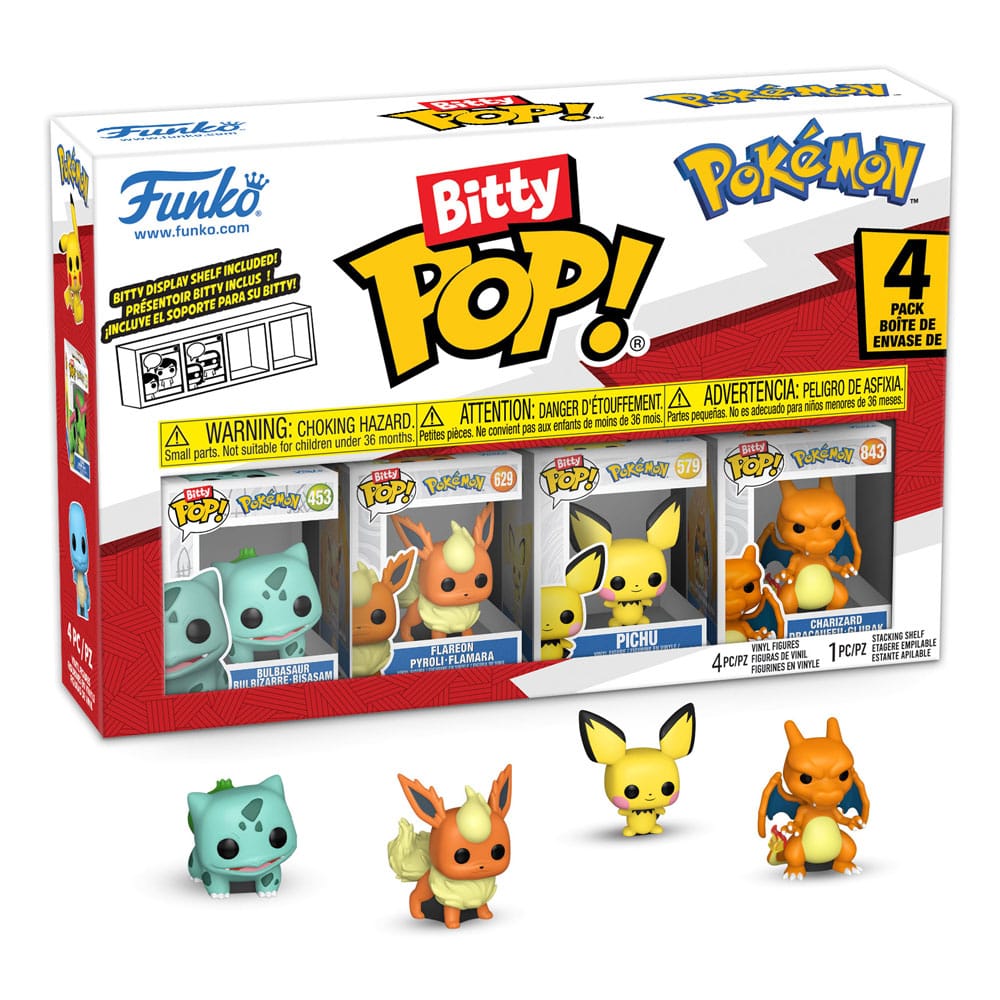 Bitty POP!: Pokémon Pack de 4 Figuras Vinyl - Series 3 (2cm)