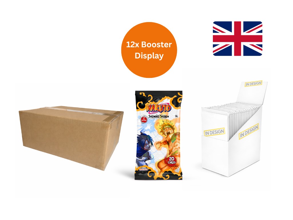 Naruto Mythos TCG: Set 2 Shinobi Shiren, 1st edition Flowpack Case (12x booster Boxes) (Ingles)