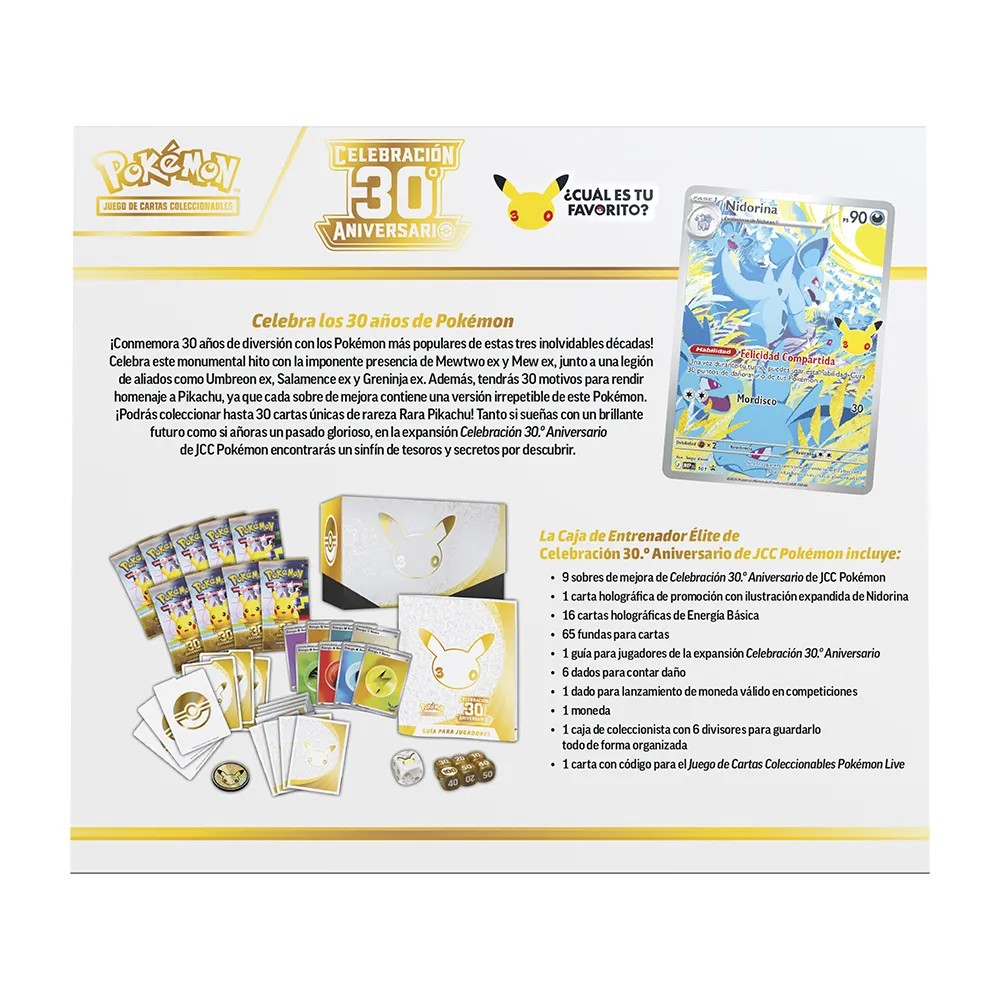 Pokemon TCG: Colección 30 Aniversario - Caja de Entrenador Élite (Español) - Imagen 2