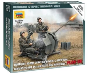 Zvezda: 1:72 German Anti-Aircraft Gun with Crew (ZVE6117)