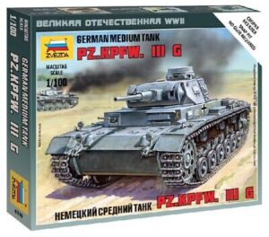 Zvezda: 1:100 German Medium Tank Pz.Kp.fw. III (ZVE6119)