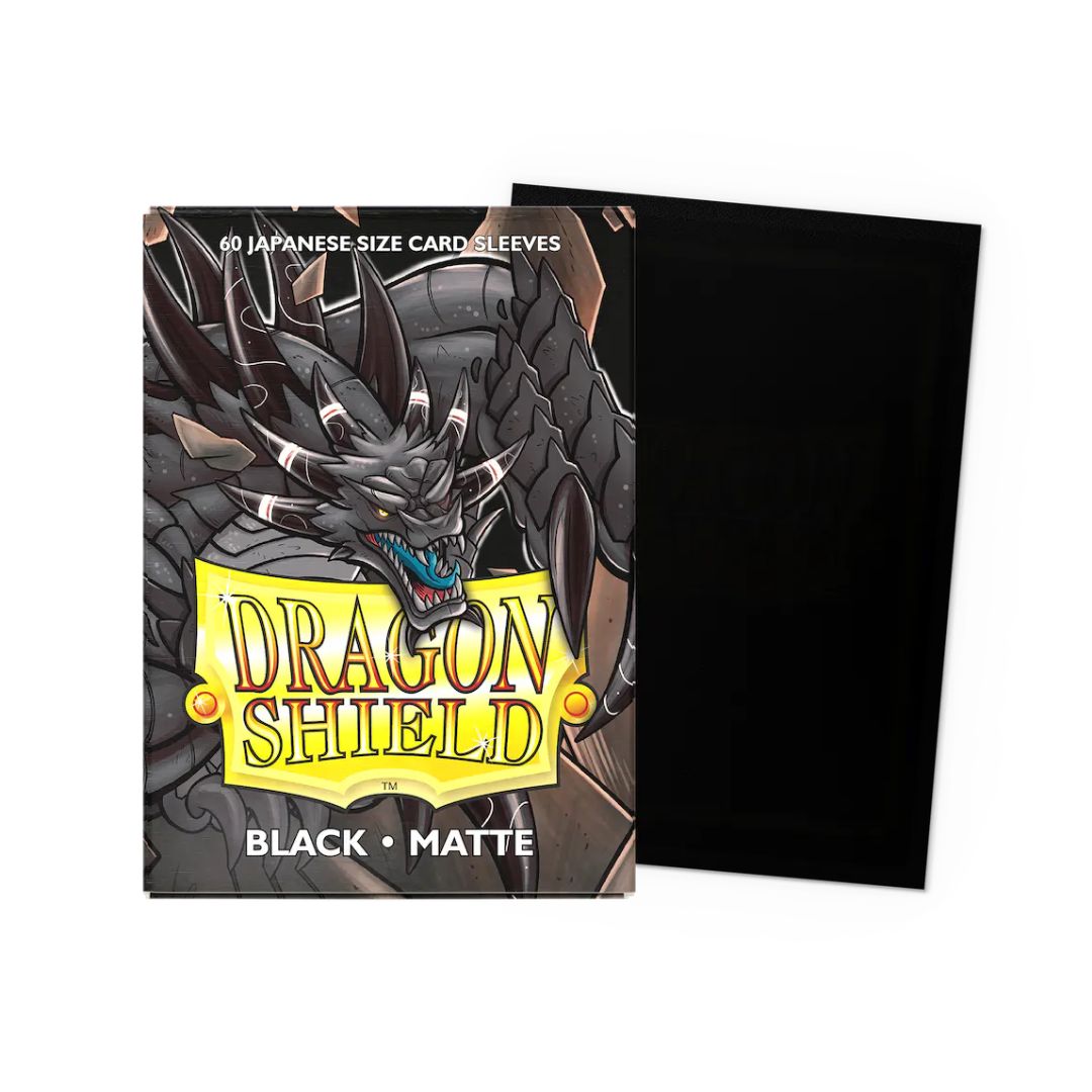 Dragon Shield: Small Sleeves Japanese Matte - Black (60 Sleeves)